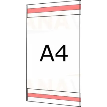 Plastová kapsa A4 na výšku typ C 2x čirá samolepka-IF229 PVC kapsa A4V - 2x čirá samolepka - 1 ks