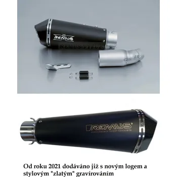 Výfuk pro motocykl Výfukový tlumič včetně spojovací trubky - NEREZ ČERNÝ - 036782 155215