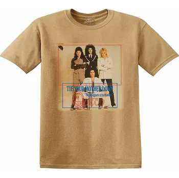 Pánská móda Queen tričko, Tie Your Mother Down Old Gold, pánské XL