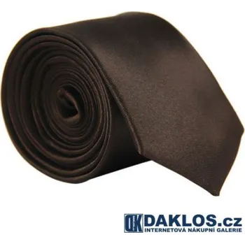 Kravata Luxusní kávová hnědá kravata - hedvábí / polyester