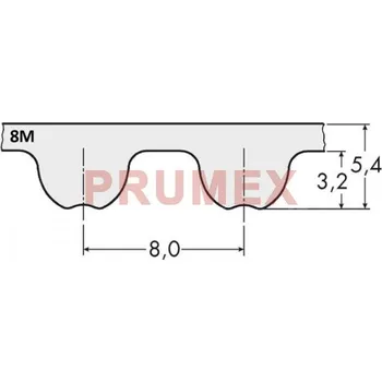 Auto-moto Řemen ozubený 640 8M 20 optibelt Omega