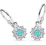 Cutie Jewellery Dětské náušnice z bílého zlata C2749B Mint Green