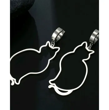 Náušnice Náušnice, obrys koček, chirurgická ocel