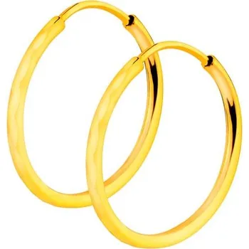 Náušnice Zlaté náušnice - Kroužky 18 mm - AP526-1591