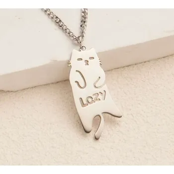 Náhrdelník Náhrdelník s kočkou, chirurgická ocel č.12