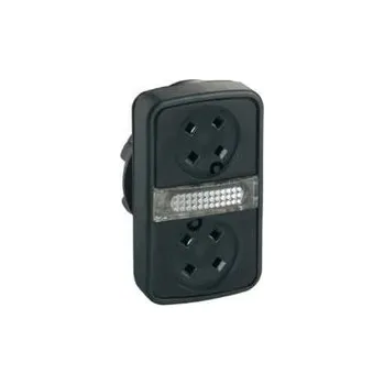 vypínač a zásuvka ZB5AW7A9 Zapuš./zapuš. ovl. hlavice dvoutlač. se signálkou ? 22 bez čočky, Schneider Electric