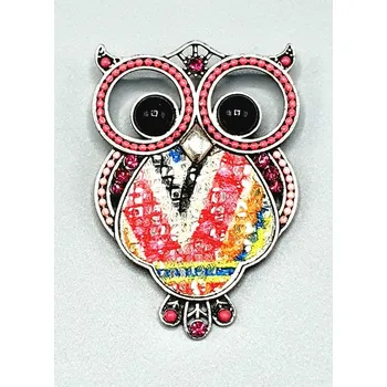 Brož Sova barevná - brož č.3