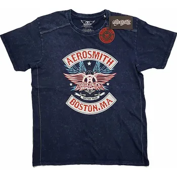 Pánské tričko Aerosmith tričko, Boston Pride Washed Blue, pánské S