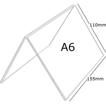 Plexi stojánek A A6 na šířku 110 x 155 mm Plexi stojánek A A6 na šířku(oboustranný) - 1 ks