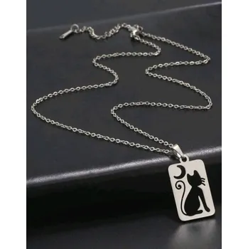 Náhrdelník Náhrdelník s přívěškem kočky, chirurg.ocel