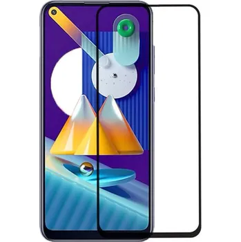 3x Picasee 3D tvrzené sklo s rámečkem pro Samsung Galaxy M11 - černé - 2+1 zdarma