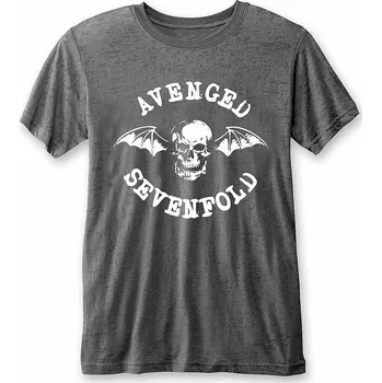 Pánská móda Avenged Sevenfold tričko, Deathbat Burnout Grey, pánské S