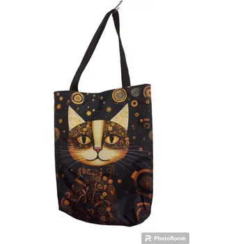 Taška přes rameno značky Gaul, malovaná kočka