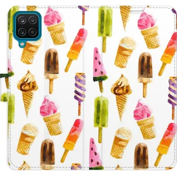 Pouzdro na mobilní telefon Flipové pouzdro iSaprio - Ice Cream Pattern - Samsung Galaxy A12