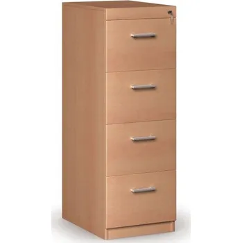 Kartotéka Dřevěná kartotéka, 4 zásuvky JANIČKA, buk