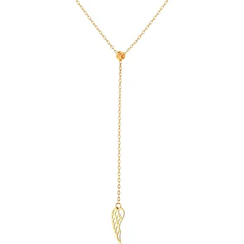 Náhrdelník Zlatý náhrdelník se zirkonem, anker - křídlo - AP532-2867