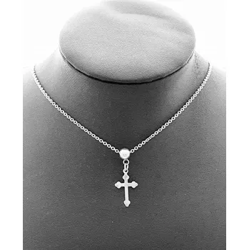 Náhrdelník Ocelový náhrdelník - Kříž č.1