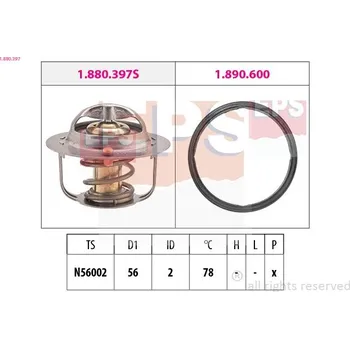 Automobilové těsnění Termostat, chladivo EPS 1.880.397