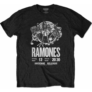 Pánská móda Ramones tričko, Belgique Eco-Tee Black, pánské L