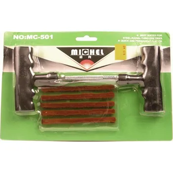 Sada na opravu pneumatiky MC-501 opravná sada pro pneu 2ks nářadí, 5ks knotů v BLISTRU