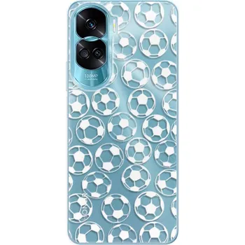 Pouzdro na mobilní telefon Odolné silikonové pouzdro iSaprio - Football pattern - white - Honor 90 Lite 5G