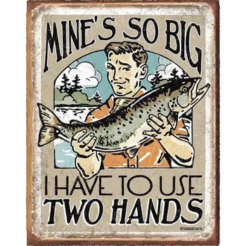 Plechová cedule D.E. metal signs Plechová cedule Mines so big 32 cm x 40 cm