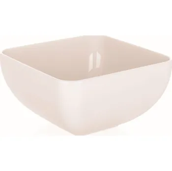 Miska 0,5l, 11x11x 6,3cm,AMIENS, čtv.,krém.plast