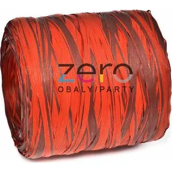 Stuha Lýko umělé RAPHIA 200 m - červeno/bordó