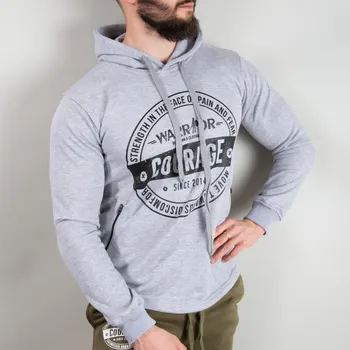 Pánská mikina Slim-Fit Mikina Warrior šedá XXL