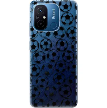 Pouzdro na mobilní telefon Odolné silikonové pouzdro iSaprio - Football pattern - black - Xiaomi Redmi 12C