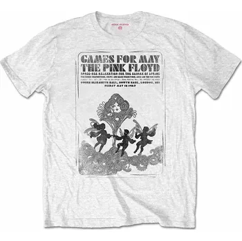 Pánské tričko Pink Floyd tričko, Games For May B&amp;W White, pánské XL