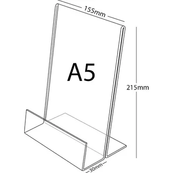 Plexi stojánek zásobník A5 na výšku (s přednosem) A5 - 215 x 155 mm - 1 ks