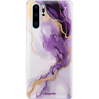 Pouzdro na mobilní telefon Odolné silikonové pouzdro iSaprio - Purple Gold Marble - Huawei P30 Pro