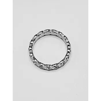 Prsten Ocelový prstýnek - obruč zdobená kamínky vel. 6