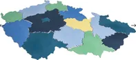 Pěnová barevná MAPA ČESKÉ REPUBLIKY