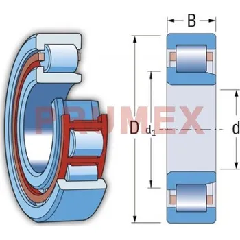 KINEX NJ 306 E válečkové ložisko