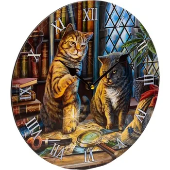 Hodiny Nástěnné hodiny, kočky, design Lisa Parker