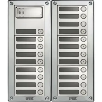 Poštovní schránka Zvonkové tablo URMET Sinthesi Steel - pro 21 účastníků - BEZ KRYCÍ STŘÍŠKY