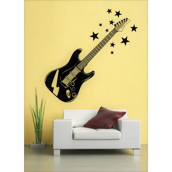 Samolepící dekorace Samolepka na zeď Elektrická kytara 2 (dekorace na zeď)