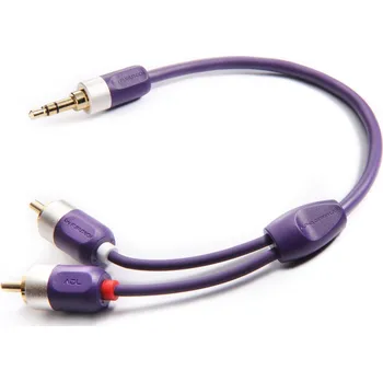 Audio kabel ADL Furutech iD-35R 0,6 m (Špičkový krátký kabel Jack 3,5 - 2x CINCH, délka kabelu 60 cm, barva fialová)