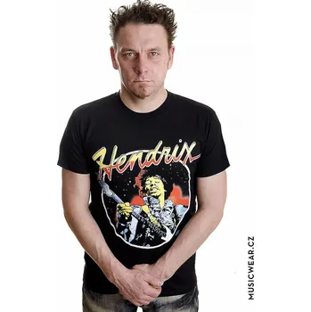Pánské tričko Jimi Hendrix tričko, Script Circle, pánské XL