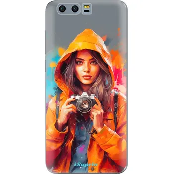 Pouzdro na mobilní telefon Silikonové pouzdro iSaprio - Girl with Camera - Huawei Honor 9