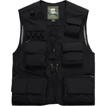 Pánská vesta Taktická pánská vesta se síťkou a kapsami Barva: Černá, Velikost: 5XL