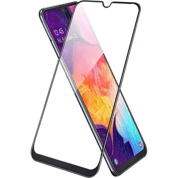3x Picasee 3D tvrzené sklo s rámečkem pro Samsung Galaxy A50 A505F - černé - 2+1 zdarma