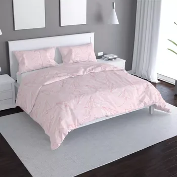 Povlečení Saténové povlečení Růžové papírové vlaštovky - Sablio - 140x200 / 90x70