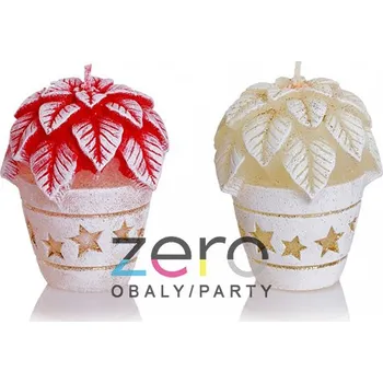 Svíčka Svíčka figurka 'Vánoční hvězda' 7 cm - mix