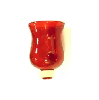 Svícen MetalCraft MC1253R skleněný držák na svíčku - červený MC1253R
