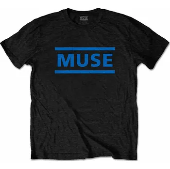 Pánská móda Muse tričko, Dark Blue Logo Black, pánské L
