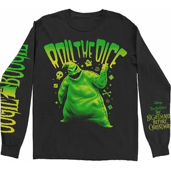 Pánská móda The Nightmare Before Christmas tričko dlouhý rukáv, Roll The Dice, pánské M