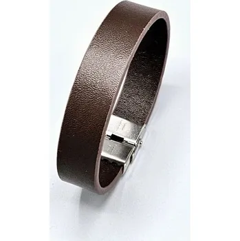 Náramek Náramek silný kožený hnědý